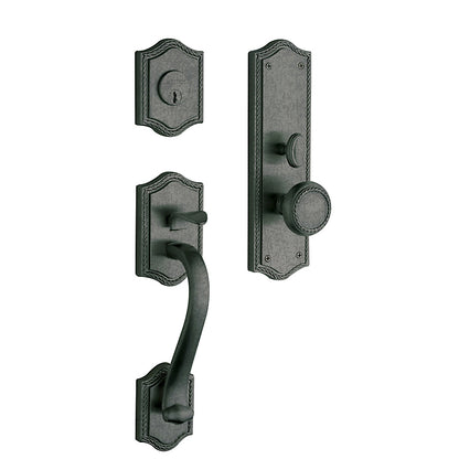 Baldwin Bristol Mortise Entry Handleset - Distressed Antique Nickel