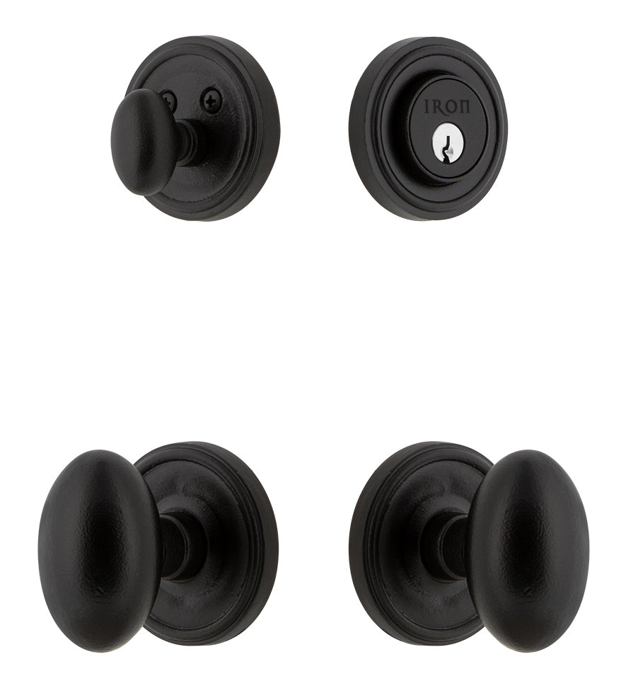 Ageless Iron Aeg Knob with Loch Rosette Combo Entry Set