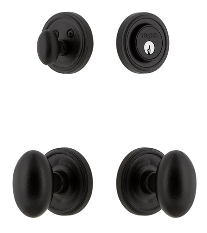 Ageless Iron Aeg Knob with Loch Rosette Combo Entry Set
