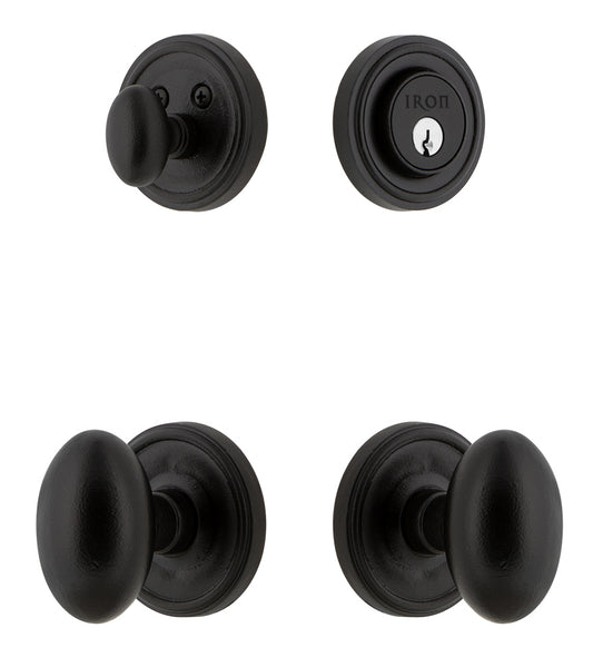 Ageless Iron Aeg Knob with Loch Rosette Combo Entry Set