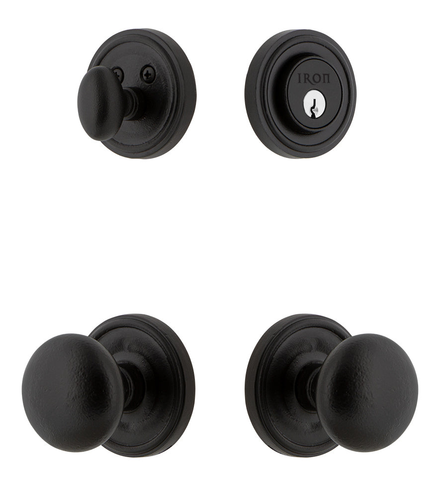 Ageless Iron Keep Knob with Loch Rosette Combo Entry Set