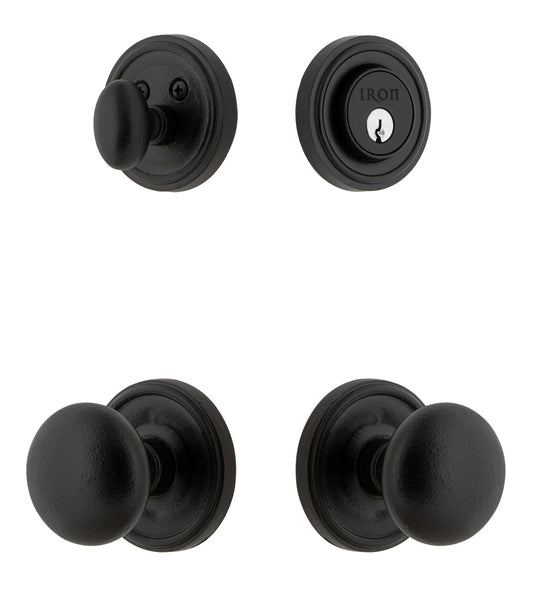 Ageless Iron Keep Knob with Loch Rosette Combo Entry Set