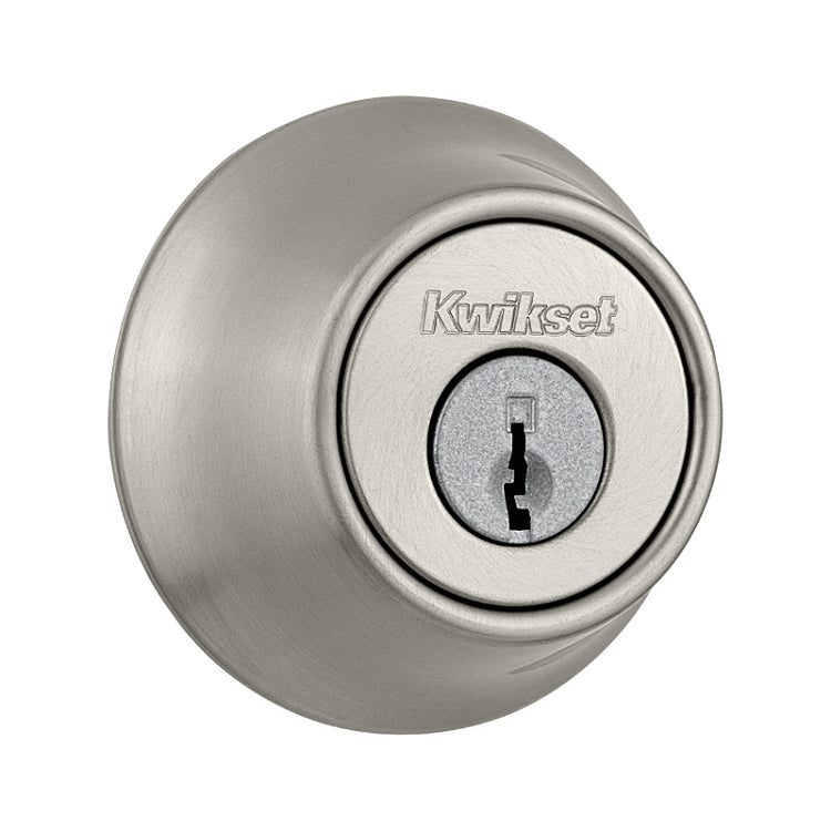Kwikset Single Cylinder Deadbolt - Satin Nickel Shown
