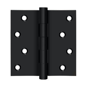Deltana 4 x 4 Inch  Door Hinge - Paint Black