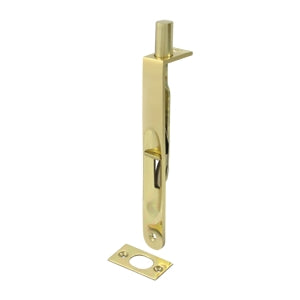Deltana 6 Inch Heavy Duty Flush Bolt - Polished Brass