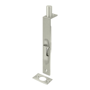 Deltana 6 Inch Heavy Duty Flush Bolt - Brushed Nickel