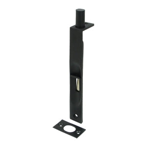 Deltana 6 Inch Heavy Duty Flush Bolt - Flat Black
