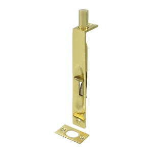 Deltana 6 Inch Heavy Duty Flush Bolt - Polished Brass