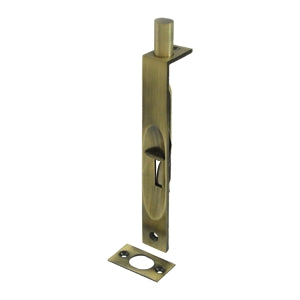 Deltana 6 Inch Heavy Duty Flush Bolt - Antique Brass