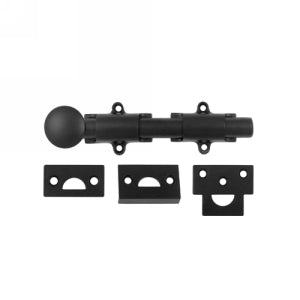 Deltana 6 Inch Heavy Duty Surface Bolt - Flat Black