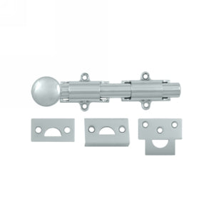 Deltana 6 Inch Heavy Duty Surface Bolt - Polished Chrome