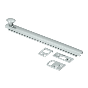 Deltana 6 Inch Concealed Screw Bolt - Polished Chrome