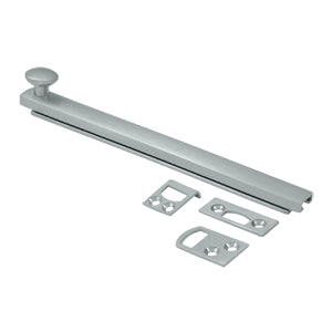 Deltana 6 Inch Concealed Screw Bolt - Brushed Chrome