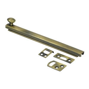 Deltana 6 Inch Concealed Screw Bolt - Antique Brass