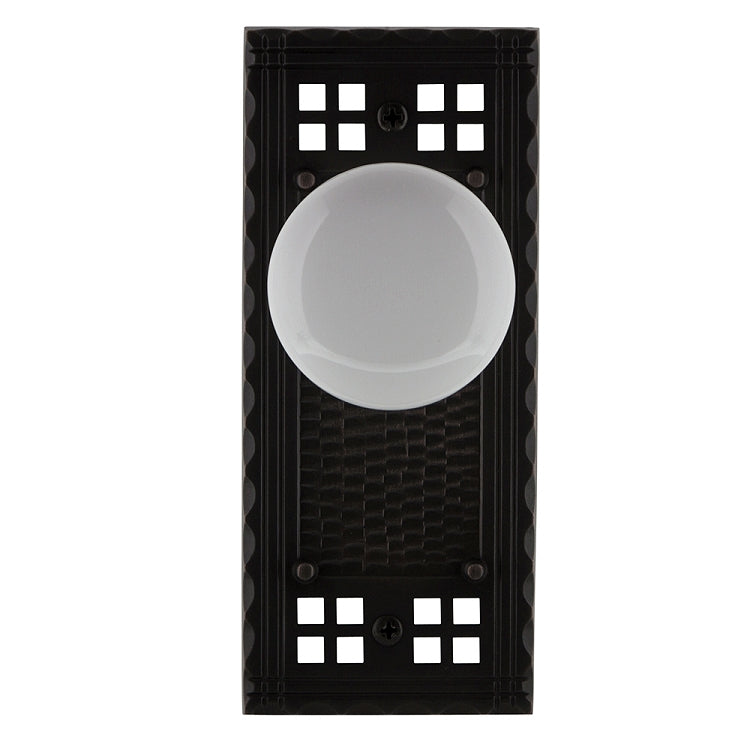 Nostalgic Warehouse Craftsman Plate with White Porcelain Knob