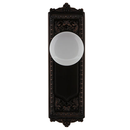 Nostalgic Warehouse Egg and Dart Plate with White Porcelain Knob