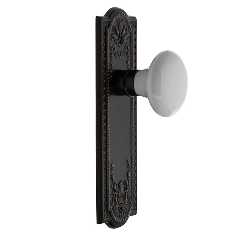 Nostalgic Warehouse Meadows Plate with White Porcelain Knob