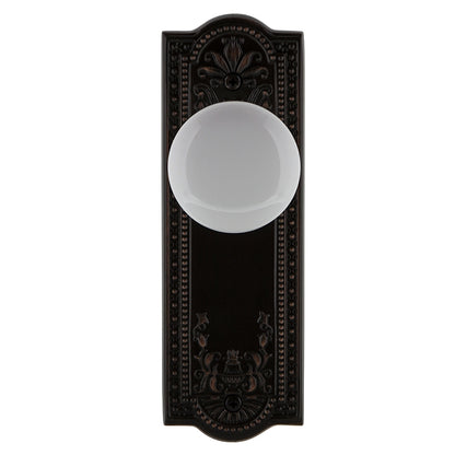 Nostalgic Warehouse Meadows Plate with White Porcelain Knob