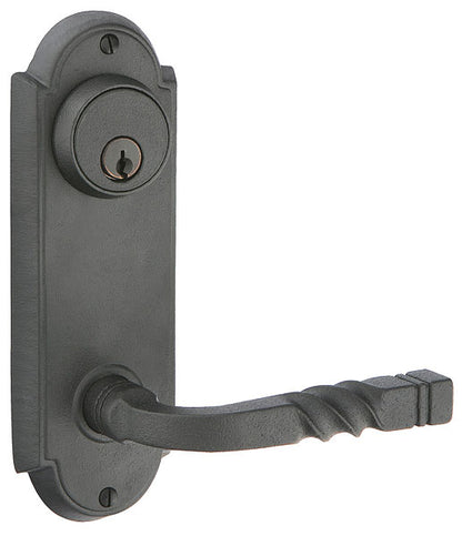 Wrought Steel #5 Keyed Sideplate with San Carlos Lever - Flat Black