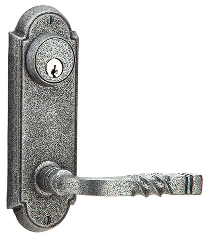 Wrought Steel #5 Keyed Sideplate with San Carlos Lever - Satin Steel