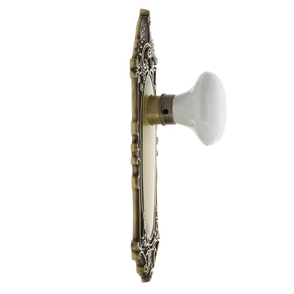 Nostalgic Warehouse Victorian Plate with Porcelain Knob