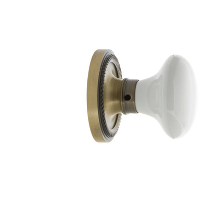 Nostalgic Warehouse Rope Rosette with Porcelain Knob