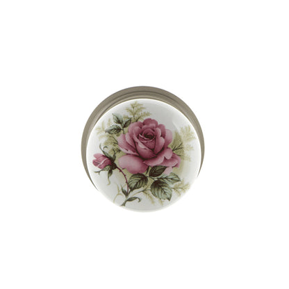 Nostalgic Warehouse Classic Rosette with White/Rose Porcelain Knob