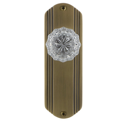 Nostalgic Warehouse Deco Plate with Crystal Knob