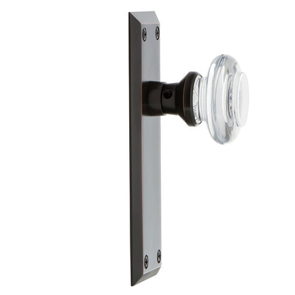 Nostalgic Warehouse New York Plate with Round Clear Crystal Knob