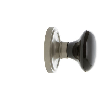 Nostalgic Warehouse Classic Rose with Black Porcelain Knob