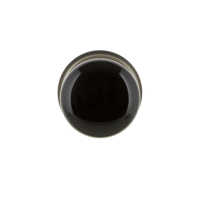 Nostalgic Warehouse Classic Rose with Black Porcelain Knob