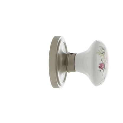 Nostalgic Warehouse Classic Rosette with White/Rose Porcelain Knob