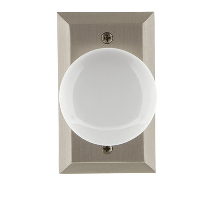 Nostalgic Warehouse Studio Plate with White Porcelain Knob