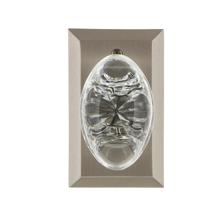 Nostalgic Warehouse Studio Plate with Oval Clear Crystal Knob