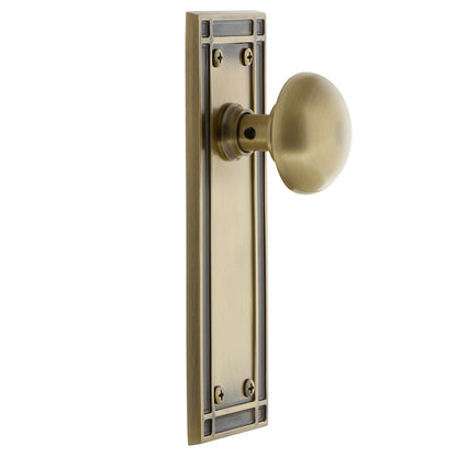 Nostalgic Warehouse Mission Plate with New York Knob