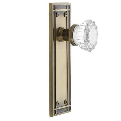 Nostalgic Warehouse Mission Plate with Crystal Knob