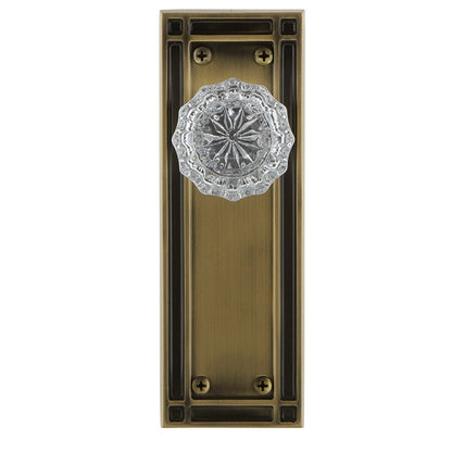 Nostalgic Warehouse Mission Plate with Crystal Knob
