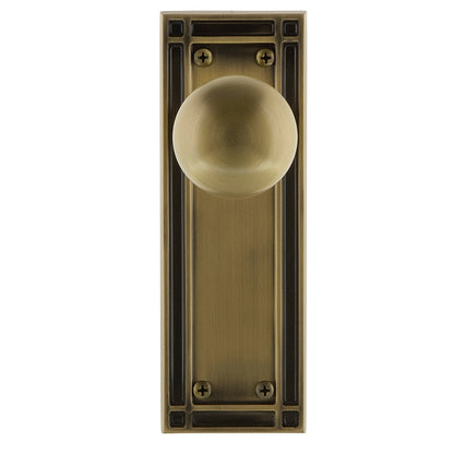 Nostalgic Warehouse Mission Plate with New York Knob