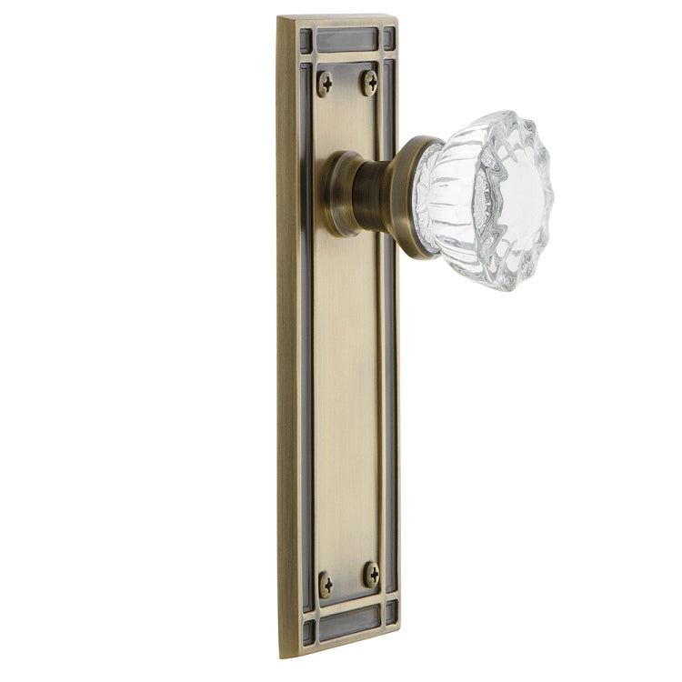 Nostalgic Warehouse Mission Plate with Crystal Knob