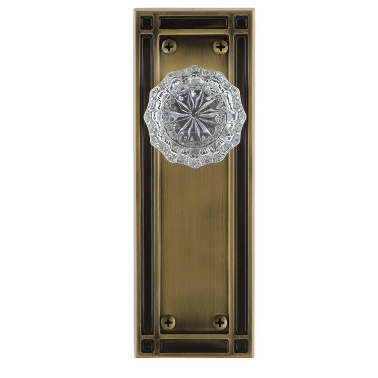 Nostalgic Warehouse Mission Plate with Crystal Knob