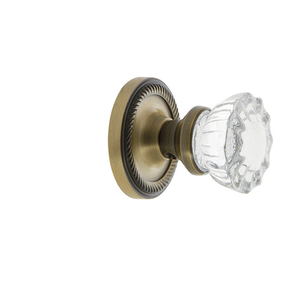 Nostalgic Warehouse Rope Rosette with Crystal Knob