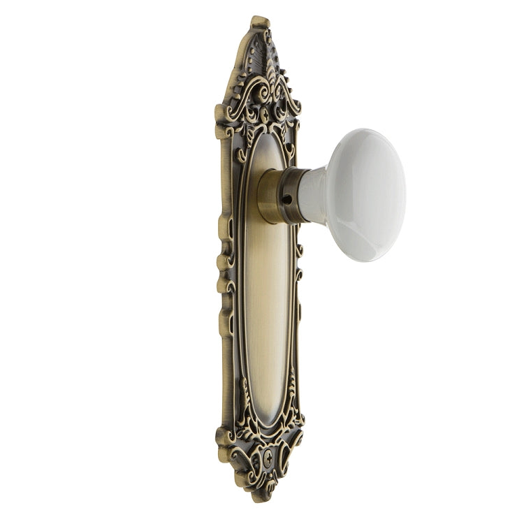 Nostalgic Warehouse Victorian Plate with Porcelain Knob