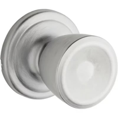 Kwikset Abbey Door Knob - Satin Chrome