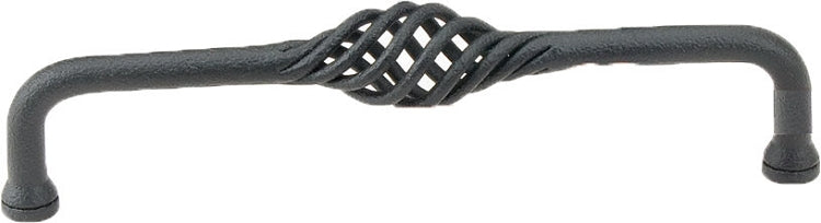 Emtek 3-1/2 Inch Lafayette Fixed Drawer Pull Flat Black Steel