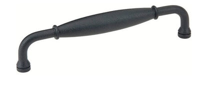 Emtek 3-1/2 Inch Normandy Fixed Drawer Pull Flat Black Steel