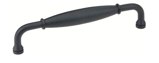 Emtek 4 Inch Normandy Fixed Drawer Pull Flat Black Steel