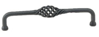 Emtek 3 Inch Lafayette Fixed Drawer Pull Flat Black Steel
