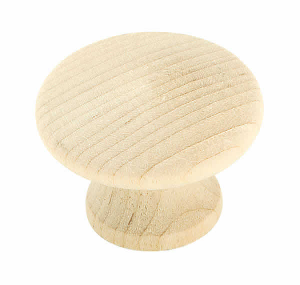 Amerock Allison Value 1-1/4 Inch Cabinet Knob In Unfinished Wood