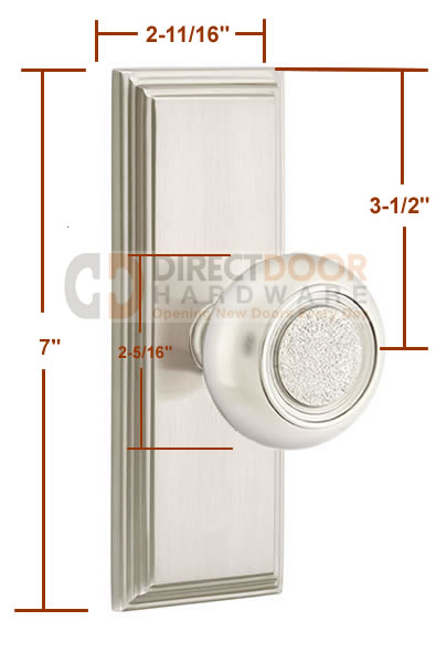 Emtek Belmont Knob with 7 Inch Wilshire Sideplate