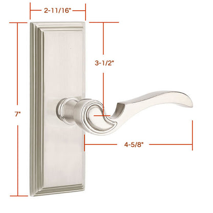 Emtek Coventry Lever with 7 Inch Wilshire Sideplate